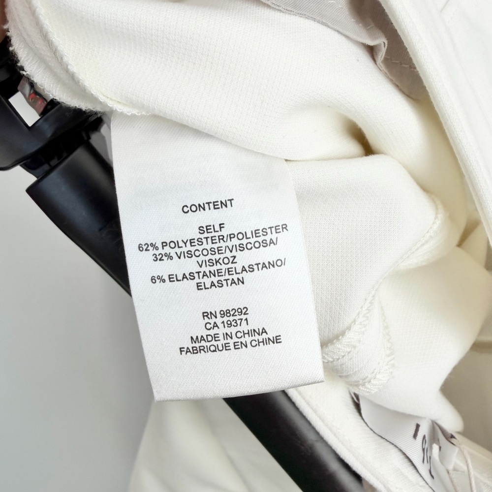 NWT! Tibi Size 2 • White Ivory Trouser Pants Leg Slit. - Picture 5 of 5